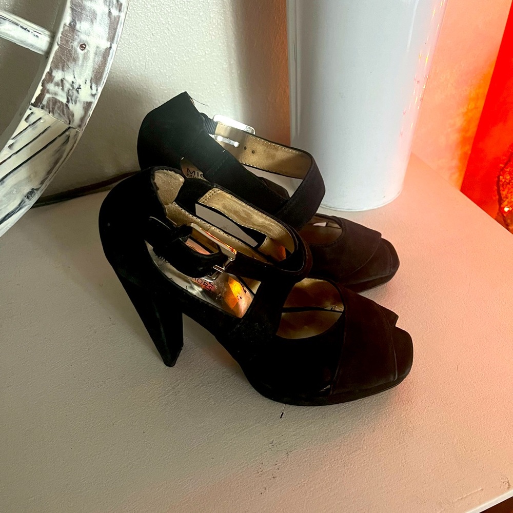 Michael Kors Black Suede Heels size 7